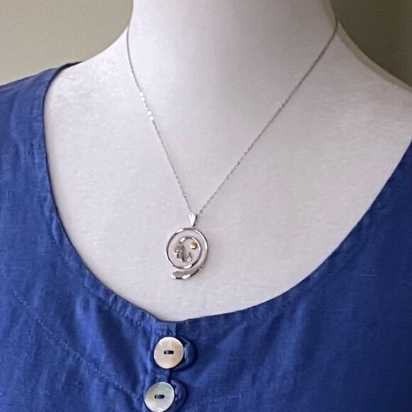 Mountain Moon Sterling Silver Ring Holder Necklace - Gender Neutral, NWOT - Picture 11 of 11